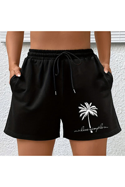 Stendhal Pantaloni scurti unisex cu imprimeu palmier
