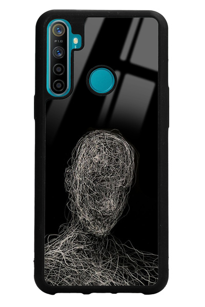 Spoyi Oppo Realme C3 - 5i Draw Silüet Tasarımlı Glossy Telefon Kılıfı