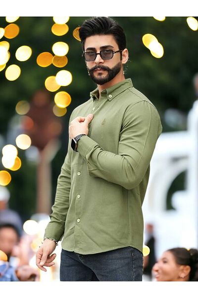 YNGMENCLASS FLAMMY GABARDIN COTTON TEXTURED SHIRT