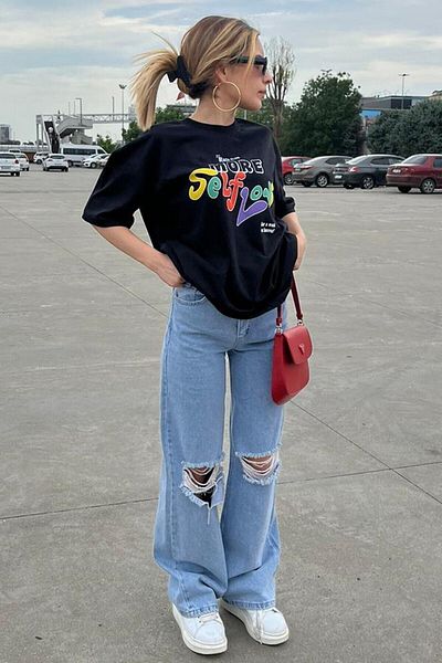 Stendhal White Printed Oversize T-Shirt Mg1522