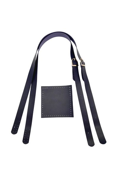 angel çanta aksesuar Αξεσουάρ Angel Bag Σετ τσάντας με ρυθμιζόμενη διπλή λαβή με τσέπη από συνθετικό δέρμα Navy Blue Light Gold Metal