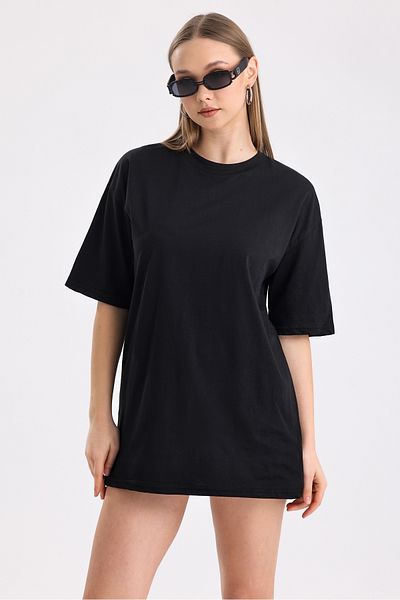MD trend Tricou oversize din bumbac imprimat la spate pentru femei