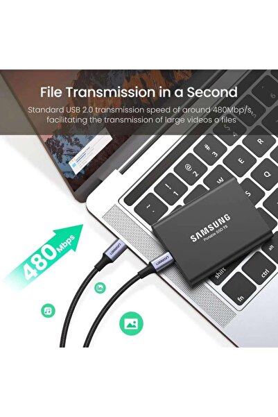 Ugreen Type-c To Type-c 100w Hızlı Şarj Ve Data Kablosu 1 Metre