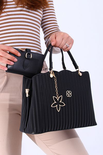 By Hakan Women's Handbag Women's Shoulder Bag STRIPED BLACK