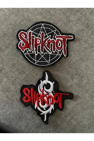 icase مجموعة رقعة مطرزة بشعار Slipknot مكونة من قطعتين قابلة للخياطة (6x6 سم ...