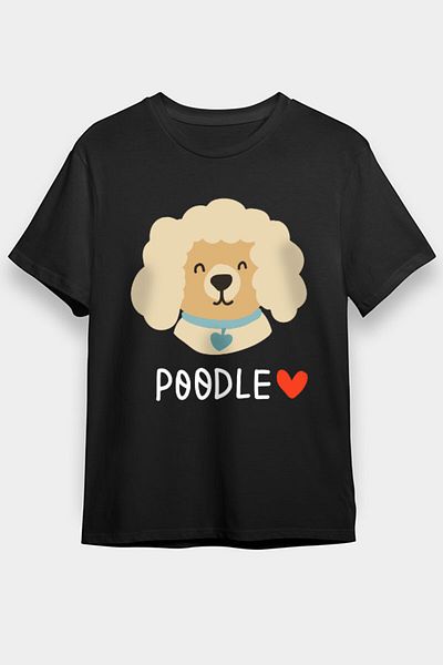 Darkhane Pudel Love Unisex Black T-shirt