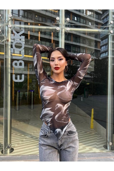 ELBEY V KESİM TÜL BLUZ