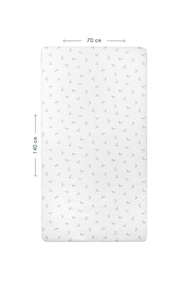 Casadora Baby Astra 100% Cotton Satin Baby Fitted Sheet - 70 X 140 Cm