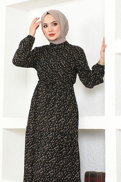 MSK Fashion Φόρεμα με κουμπιά με τραγανό σχέδιο