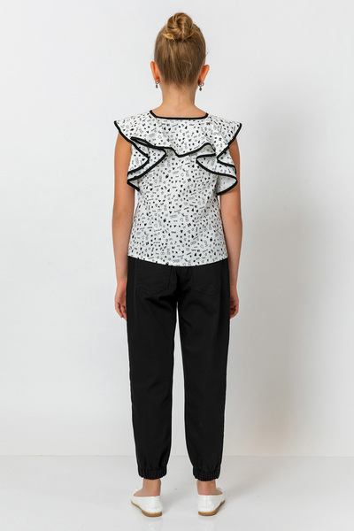 incity Girl's Ruffled Collar Sleeveless Blouse