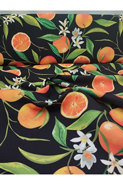 Bursa Kumaş Meyve Desenli Duck Keteni Kumaşı