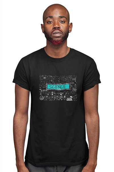 Darkhane All Branches of Science Symbols Black Unisex Sleeveless Tee Cut Out Sleeve T-Shirt