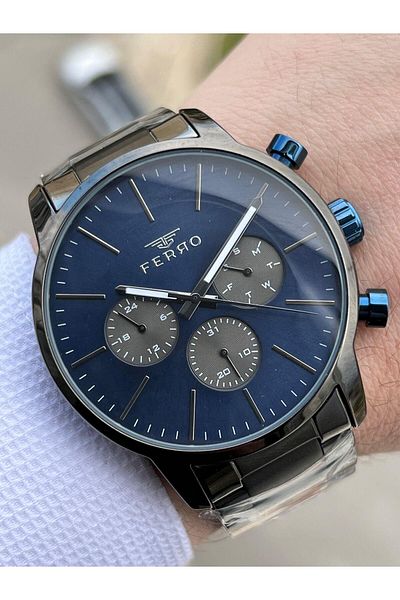 FERRO Inner Functions Active Chronograph 30 Mt Waterproof Men's Wrist Watch xf0048