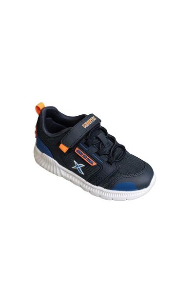 Kinetix KINETIX Boy's White Navy Blue Velcro Comfortable Light Comfort Sole Sneacer Sports Shoes