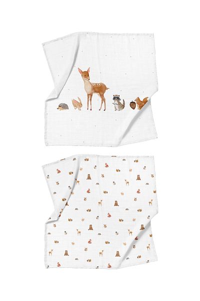 Casadora Baby Forest Amigos Cotton Muslin Cover Set (90X90 CM PACK OF 2)