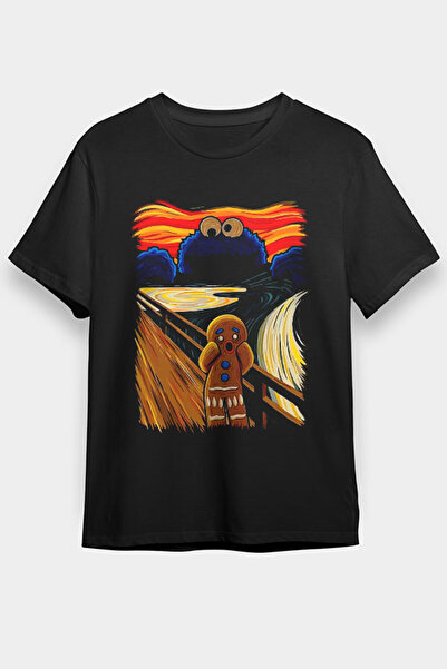 Darkhane تي شيرت أسود للجنسين كوكي مونستر