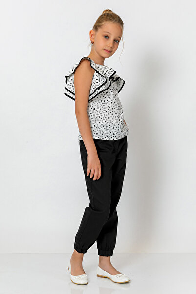 incity Girl's Ruffled Collar Sleeveless Blouse