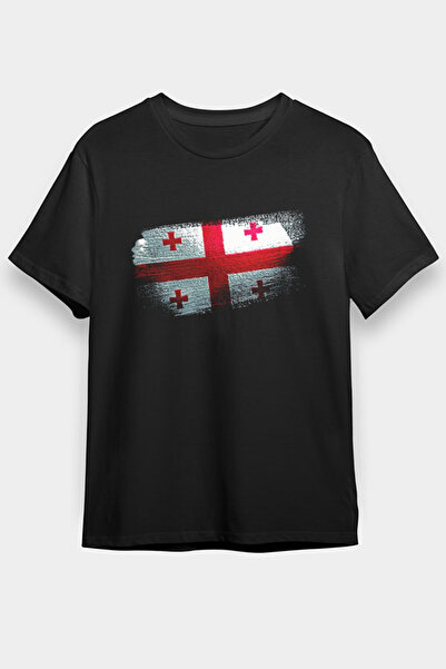 Darkhane جورجيا - تي شيرت جورجيا أسود للأطفال للجنسين