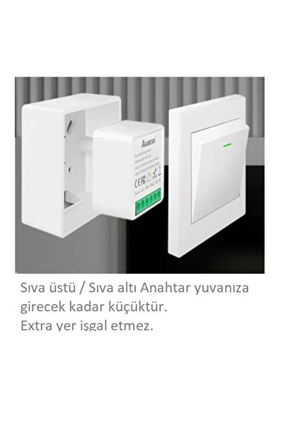 Genel Markalar Tuya Aubess 1 Kanal Akıllı Kuru Kontak Wifi Anahtar Role 16 Amper