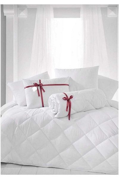 AYHOME Single Duvet Antiallergic Antibacterial Duvet Pillow Set 1 Pillow 1 Piece Duvet White