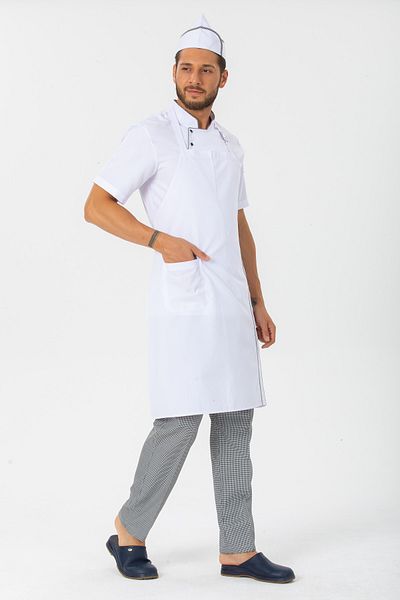 efetex Chef Chef Barista Kitchen Apron Unisex White 10 Pieces