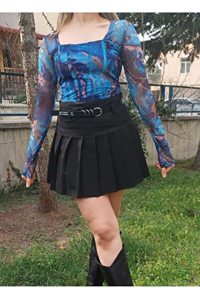 KALPE BUTİK TÜL KORSE DETAY CROP BÜSTİYER