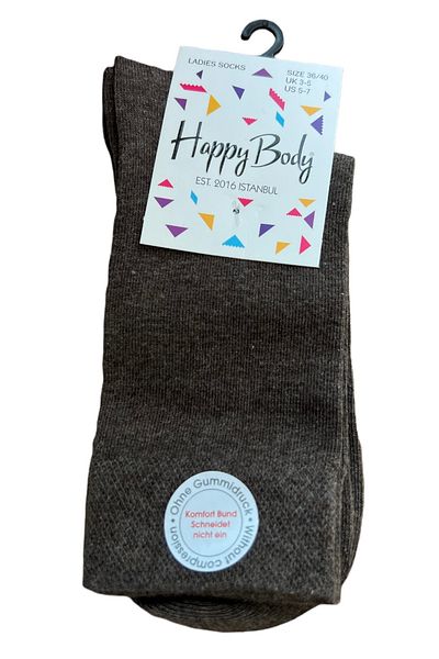 Happy Body Organic Women's 3-Piece Diabetic Sugar Socks Set - Plain Non-Squeezing Elastic and Seamless