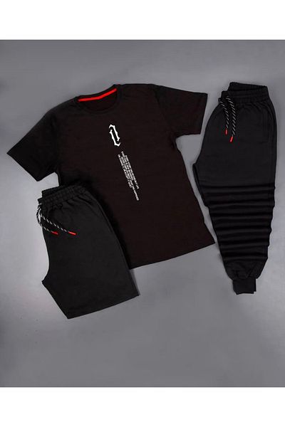AMOR FACE LARGE SIZE CUSTOM DESIGN VERTICAL TEXT PRINTED COTTON SUMMER MEN'S SHORTS Tracksuit SET
