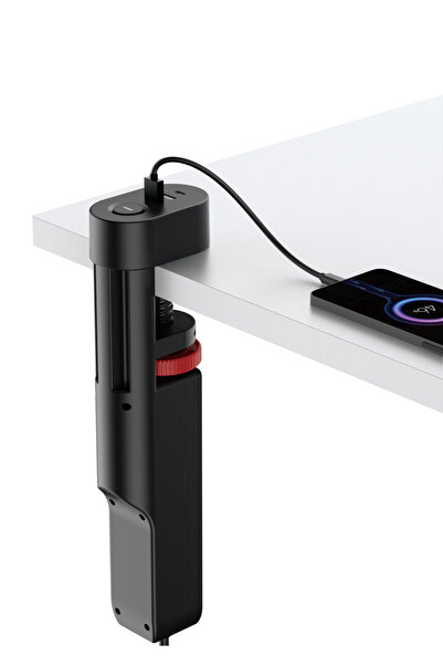 Asfal Sıkıştırmalı Masa Tipi Akım Korumalı 3'lü Priz USB ve Type-c Grişli Priz Toparlayıcı Priz 250v-16A