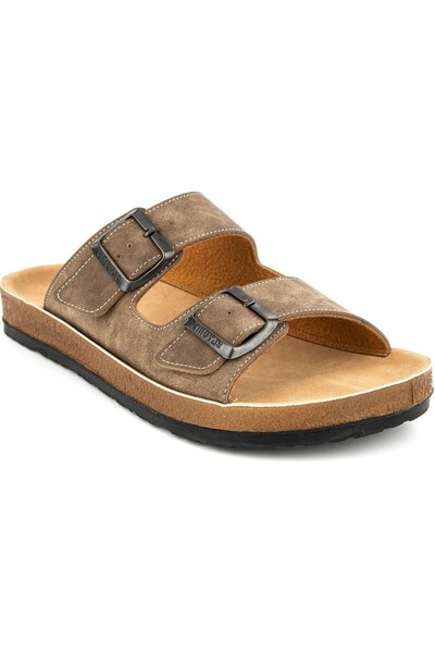 Muya Allen Anatomik Taban Çift Bant Ayarlanabilir Tokalı Erkek Terlik