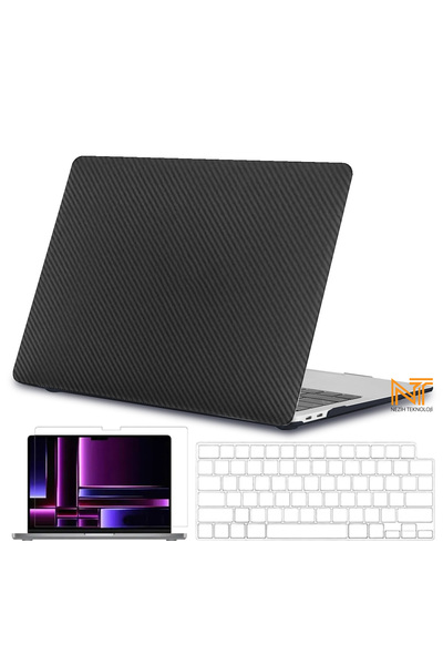 Nezih Case Macbook Air 13.6 M2 A2681 / M3 A3113 / M4 A3240 Uyumlu Alt Üst Kılıf / Klavye Kılıfı /ekran Koruyucu