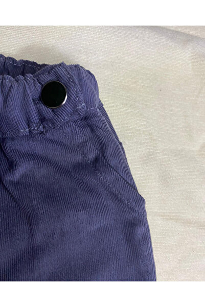 I-Ben Bebek Çocuk Beli Lastikli Fitilli Kadife Pantolon