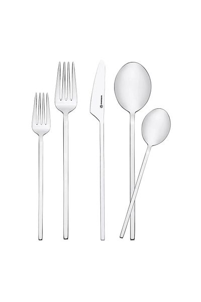 KORKMAZ 84 Piece A2505 Sakura Fork Spoon Knife Set