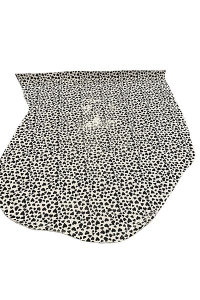 DERİONLİNE Heart Printed Γνήσιο Δέρμα Μήκος:90 cm Πλάτος:80 cm