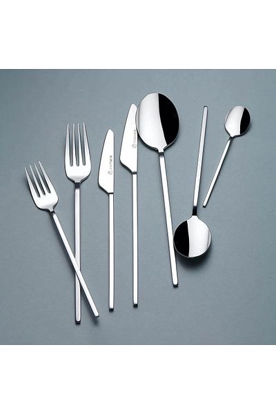 KORKMAZ 84 Piece A2505 Sakura Fork Spoon Knife Set