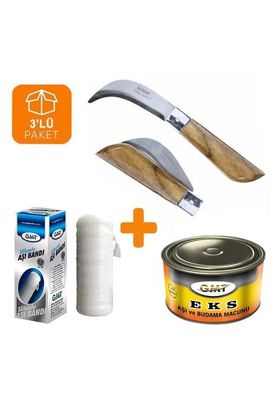 moonlight outdoor سكين تطعيم 22 سم رقم 3 شريط تطعيم معجون تطعيم 3 قطع
