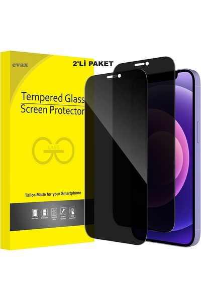 Evax (2'Lİ GUARD HAYALET) Iphone 12 / 12 Pro Uyumlu Hayalet Tam Kaplayan Guar...