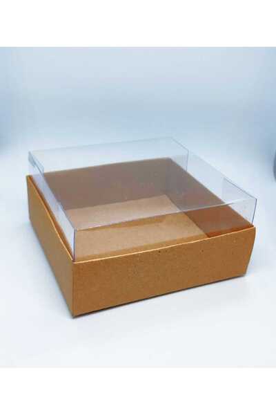 Skybox 8x8x4 Asetat Kapaklı Kraft Kutu 100 Adet