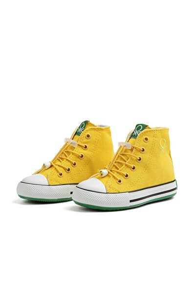Benetton Ankle Length Lace-Up Yellow - Children's Sneakers
