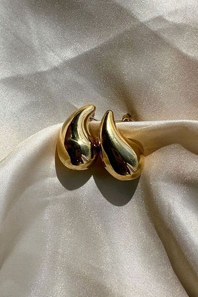 Magicway Steel Drop Earrings Gold Gold and Silver Silver Color Anti Tarnish Earrings
