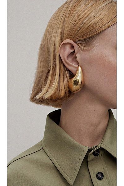 Magicway Steel Drop Earrings Gold Gold and Silver Silver Color Anti Tarnish Earrings