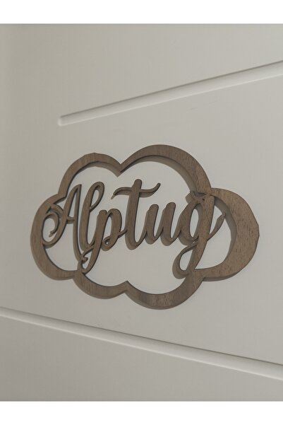 NED MDF LAZER DEKARASYON İSİME ÖZEL Bulut Desen Kapı Ve Duvar Süsü Pano İsiml...