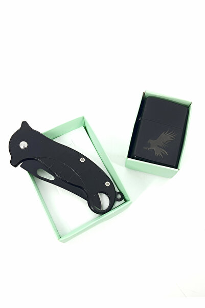 SürLaz Katlanabilir Outdoor Çakı & Işlemeli Benzinlı Çakmak Isme Özel