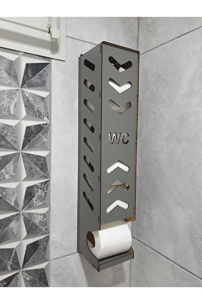 NED MDF LAZER DEKARASYON Tuvalet Kağıtlığı Wc Kağıtlık Yedekli Ahşap Kapaklı ...