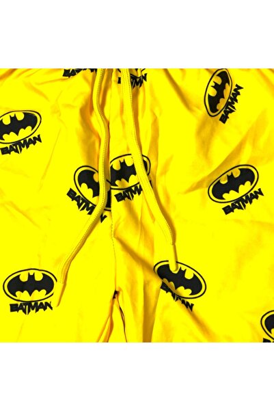 Batman Çocuk Deniz Şortu Batman Baskılı Bel Bağlamalı Mayo Şort