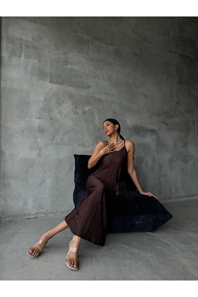 EBA PİLESELİ ASKILI ELBİSE