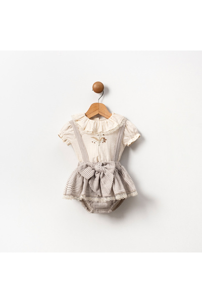 Cumino Mary& Joe 2-Piece Baby Girl Romper Jumpsuit (6-9-12-18 Months)