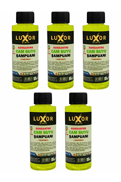 Luxor Kimya Konsantre Oto Cam Suyu Şampuanı 100ml 5 Adet