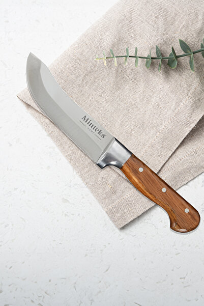 Minteks Ahşap Saplı Çelik Bilezikli İnci Kaplama 23cm Sıyırma Bıçağı Bıçak No:12