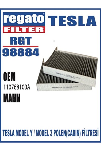 REGATO FILTER REGATO TESLA MODEL Y - MODEL 3 POLEN FİLTRESİ